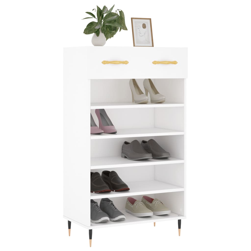 Vidaxx zapatero 60x35x105 cm madera contrachapada blanco