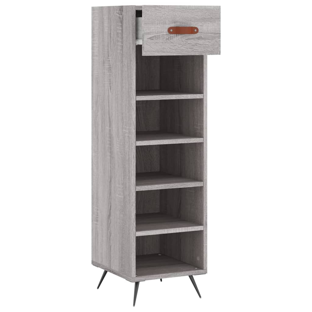 Vidaxx zapatero 30x35x105 cm madera contrachapada color roble sonoma gris