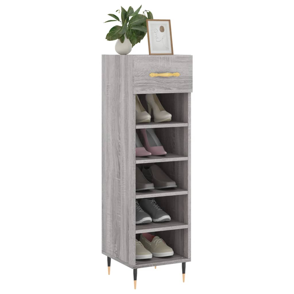 Scarpiera Vidaxx 30x35x105 cm in derivati del legno color rovere Sonoma grigio