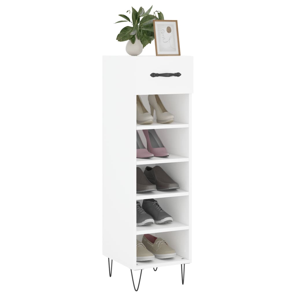 Vidaxx zapatero 30x35x105 cm madera contrachapada blanco