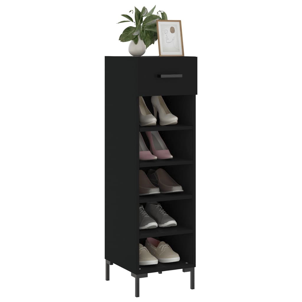 Vidaxx zapatero 30x35x105 cm acabado madera negro