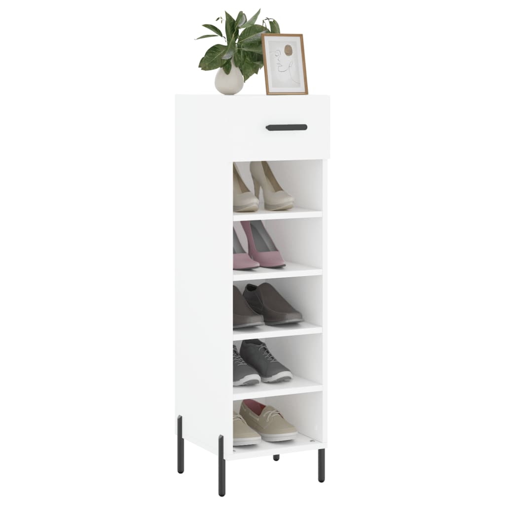 Vidaxx zapatero 30x35x105 cm madera contrachapada blanco