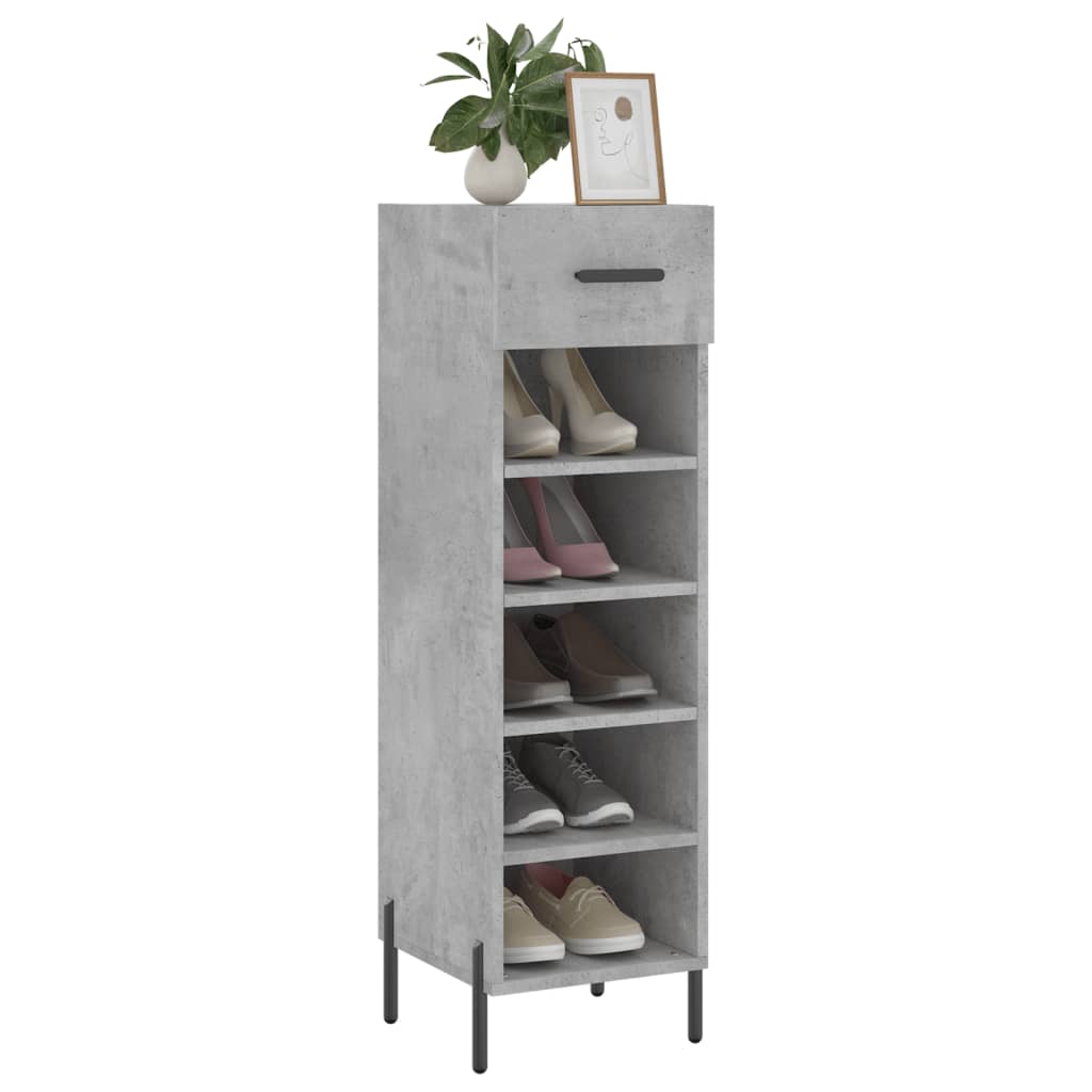 Vidaxx zapatero 30x35x105 cm madera contrachapada hormigón gris