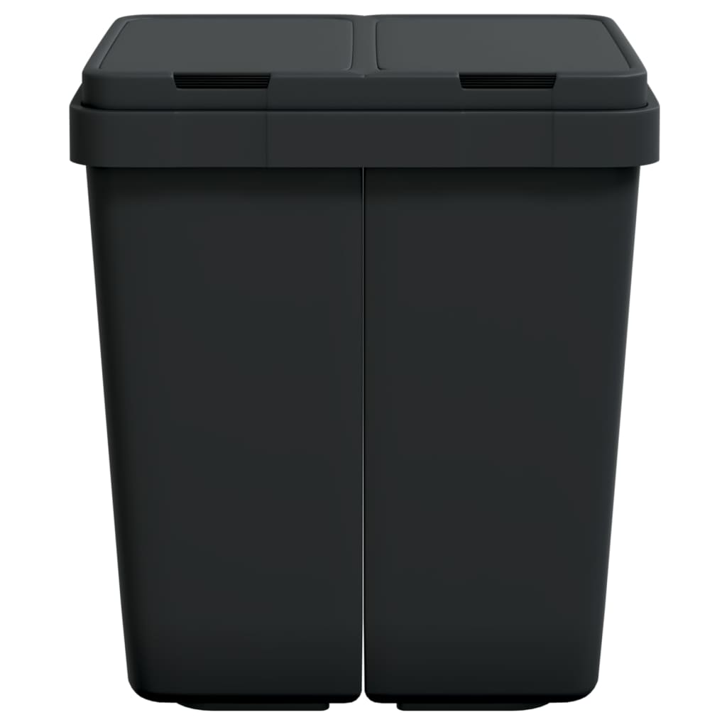 Vidaxl Double Garbage Can 2x25 L Antracite -Colored