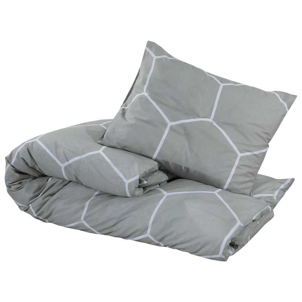 Vidaxl Duvet Crossing Set 200x200 cm de algodón gris