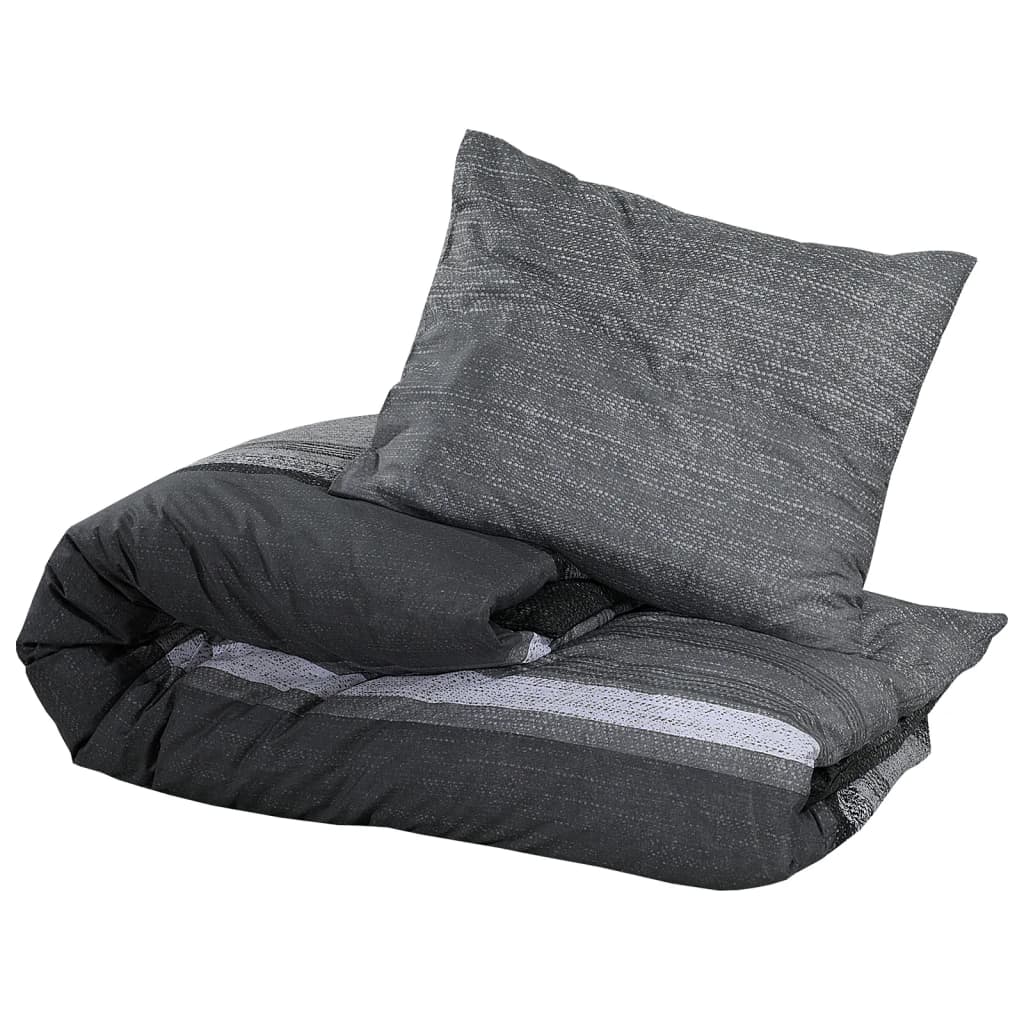 Vidaxl Duvet Sumpay set 140x200 cm di cotone grigio scuro
