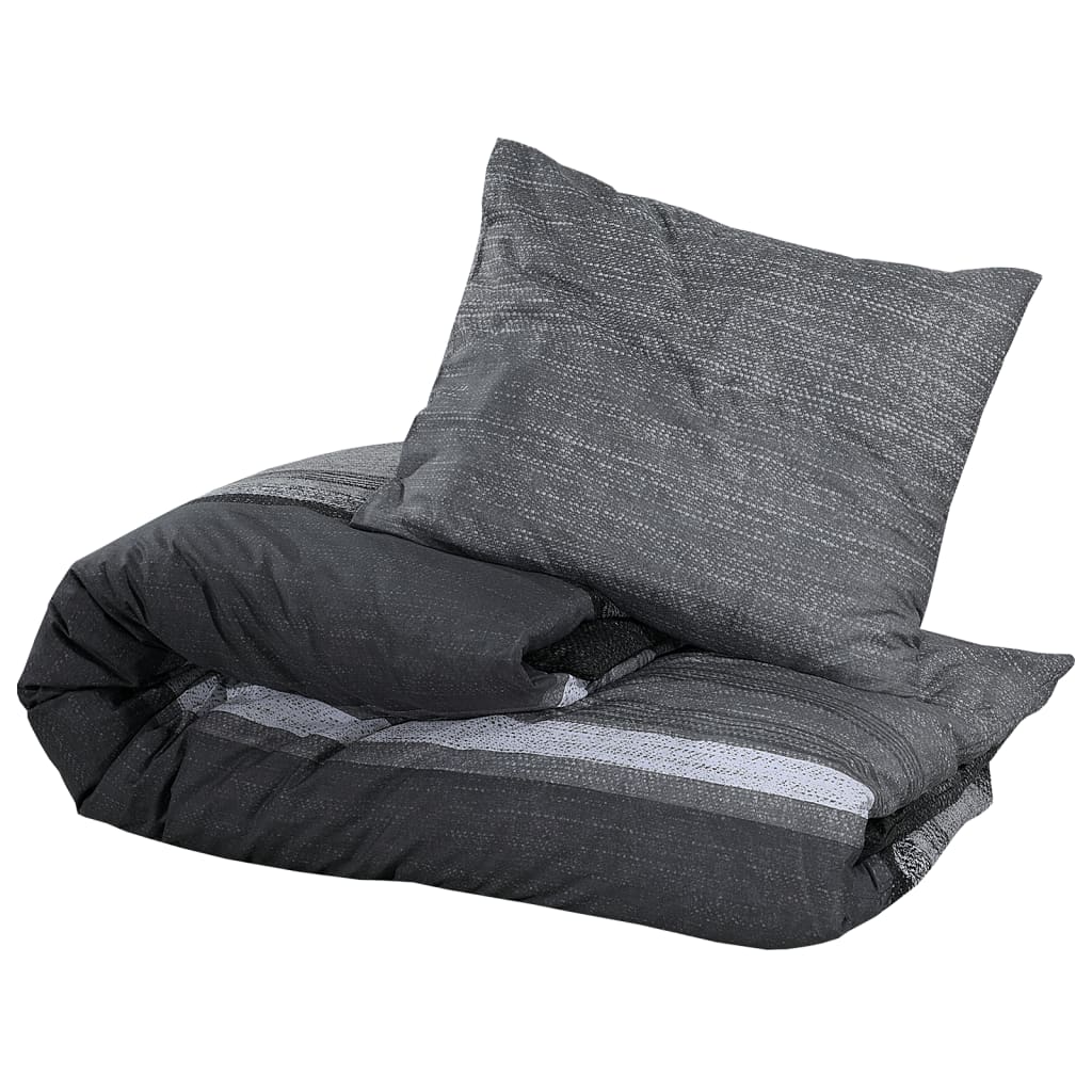 Vidaxl nuvial overray set 200x200 cm de algodón gris oscuro