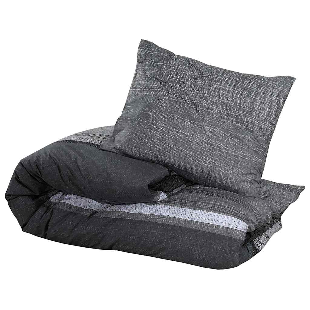Vidaxl nuvial overray set 240x220 cm de algodón gris oscuro