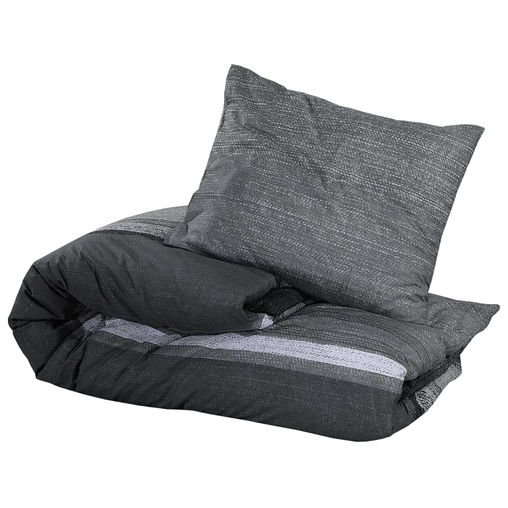 Vidaxl Duvet Sumpay Set 220x240 cm in cotone grigio scuro