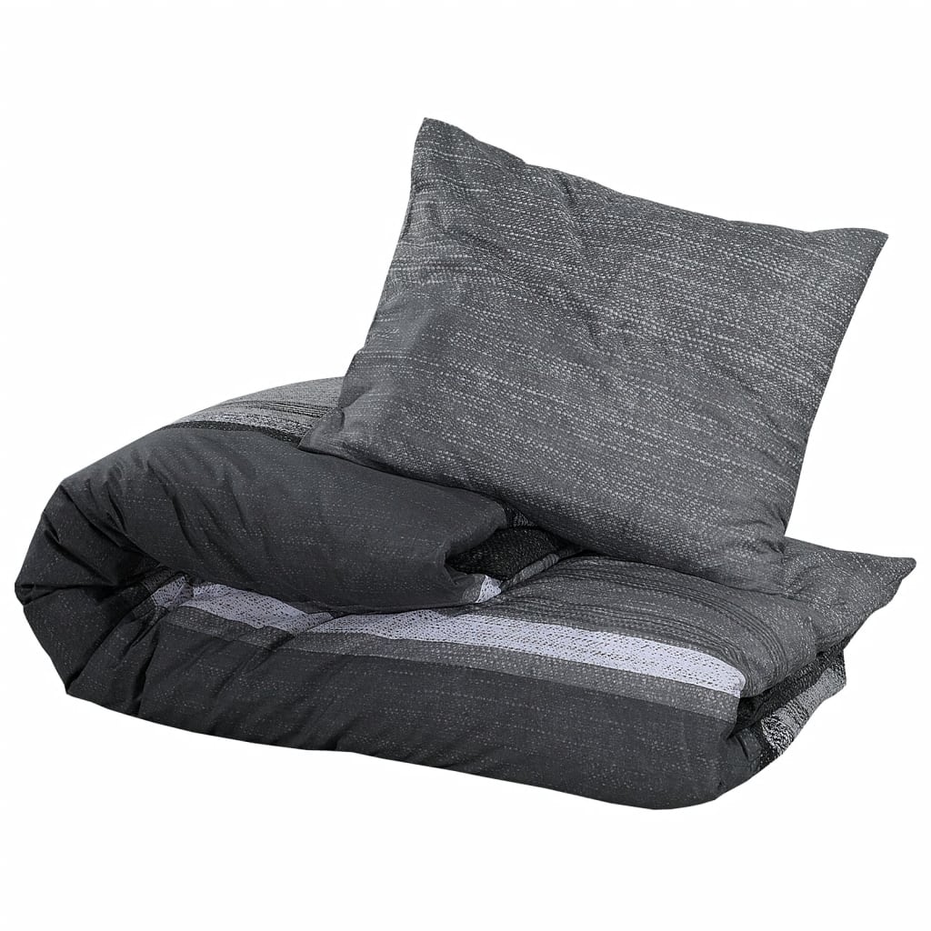 Set de cubierta vórica de Vidaxl 260x240 cm Algodón gris oscuro
