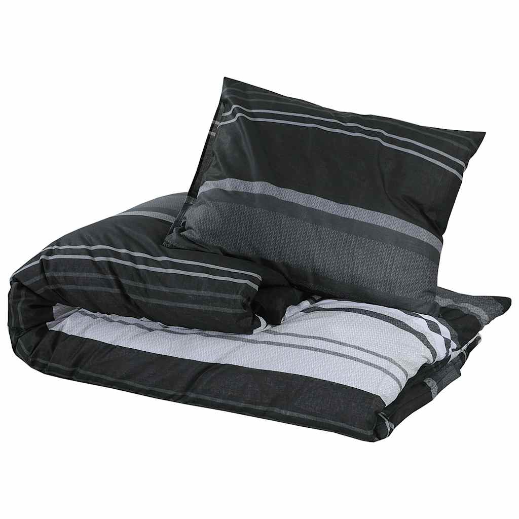 Vidaxl Duvet Crossing Set set 200x200 cm in bianco e nero