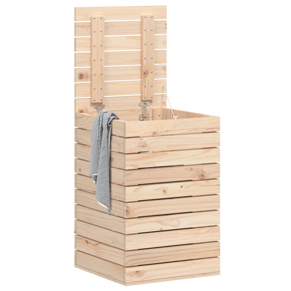 Vidaxl Laundry Basket 44x44x66 cm Solid Pine