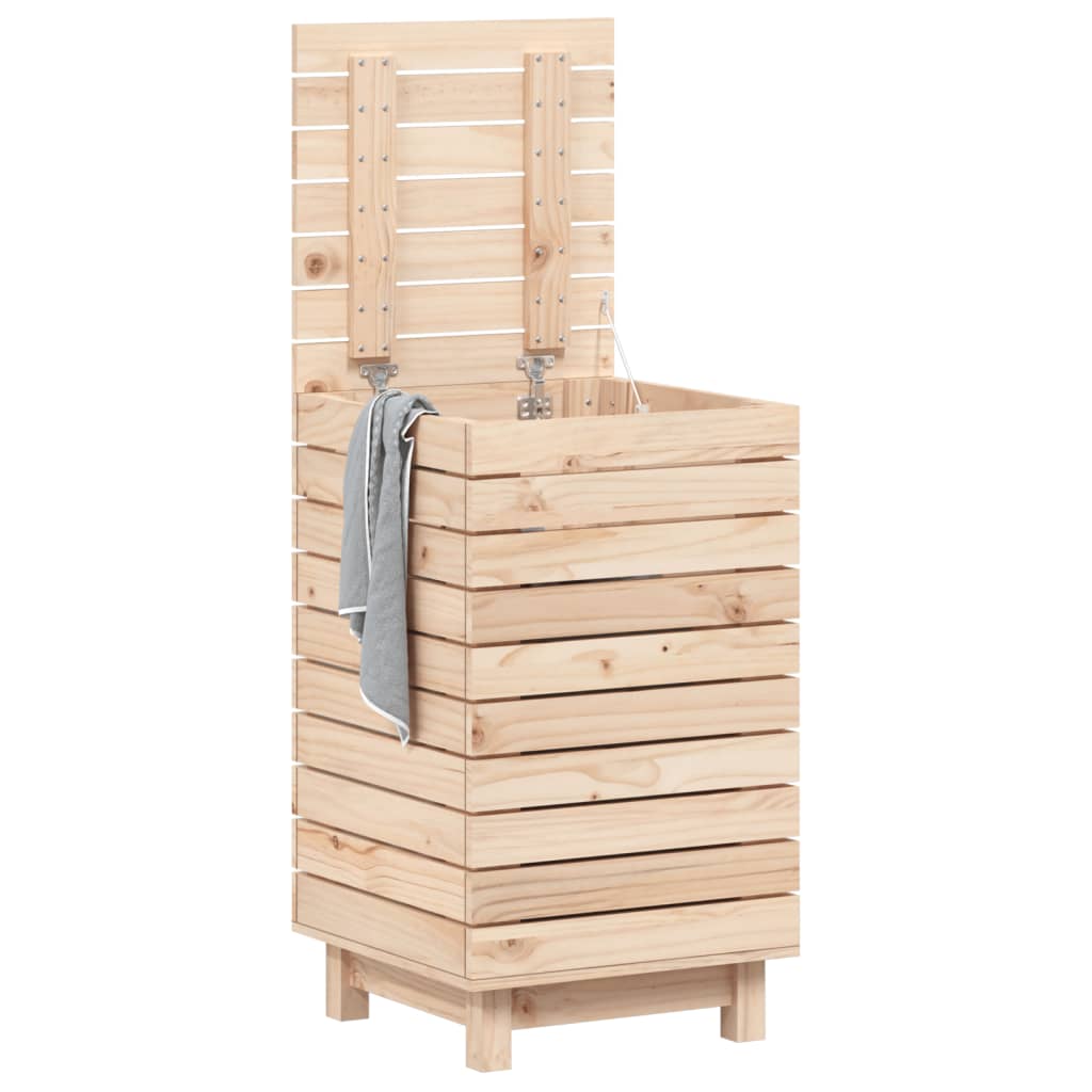 Vidaxl Laundry Basket 44x44x76 cm Solid Pine
