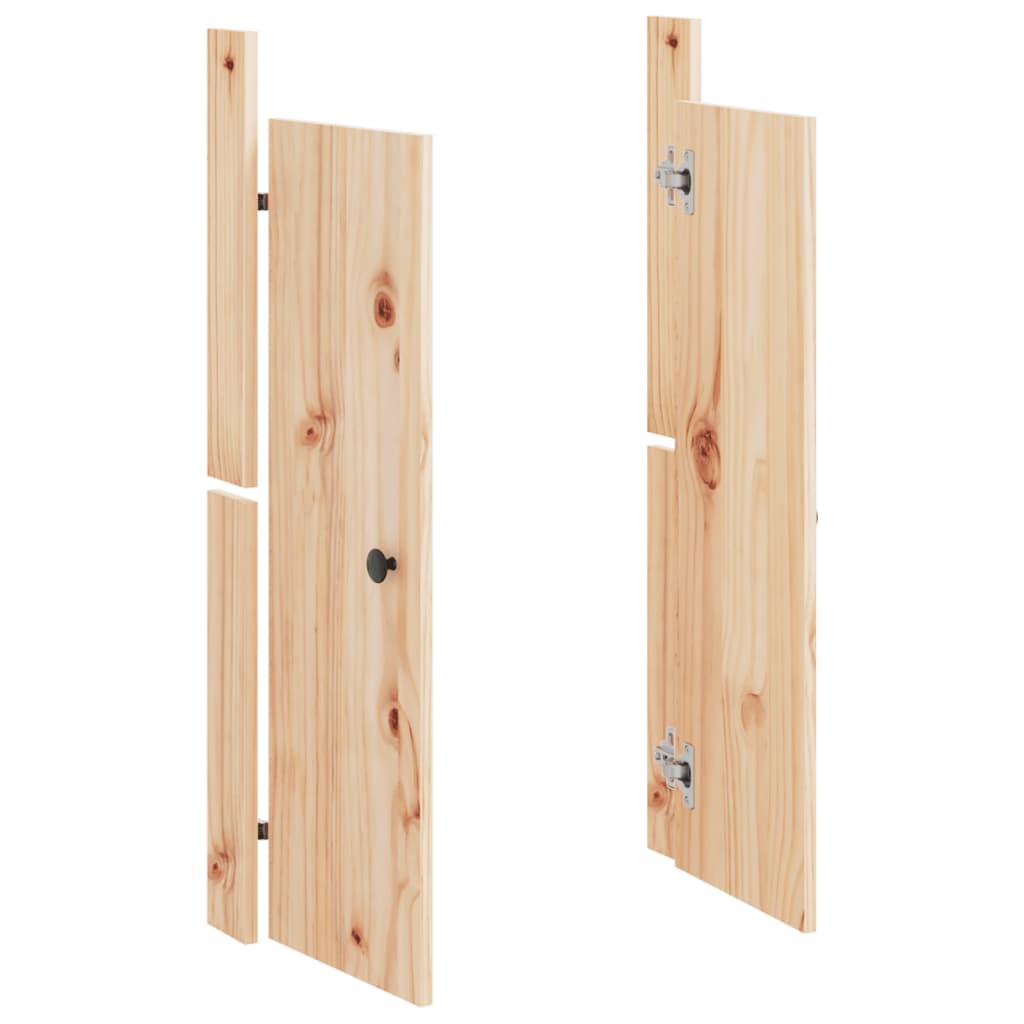 Puertas de gabinete de Vidaxl para cocina al aire libre 50x9x82 cm de pino sólido