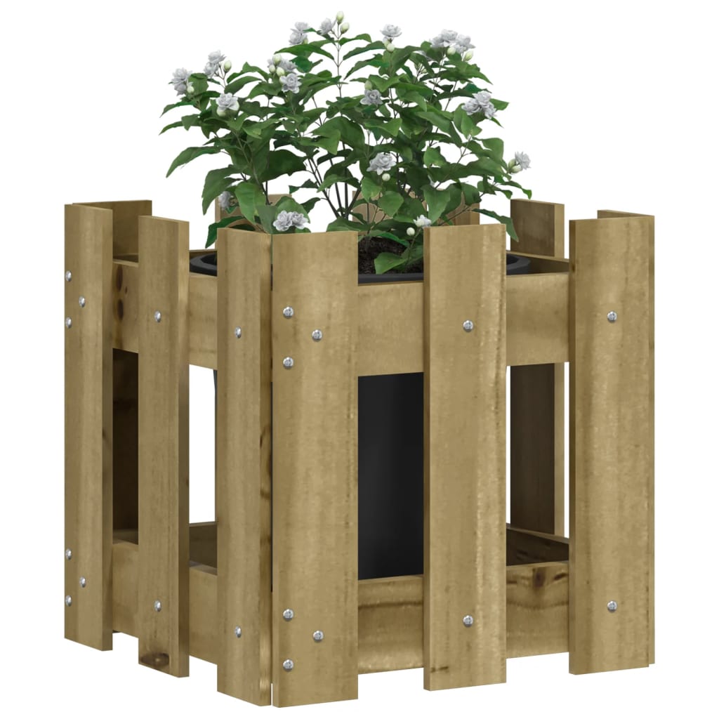 Plantilla Vidaxl con cercas 30x30x30 cm de madera de pino impregnada