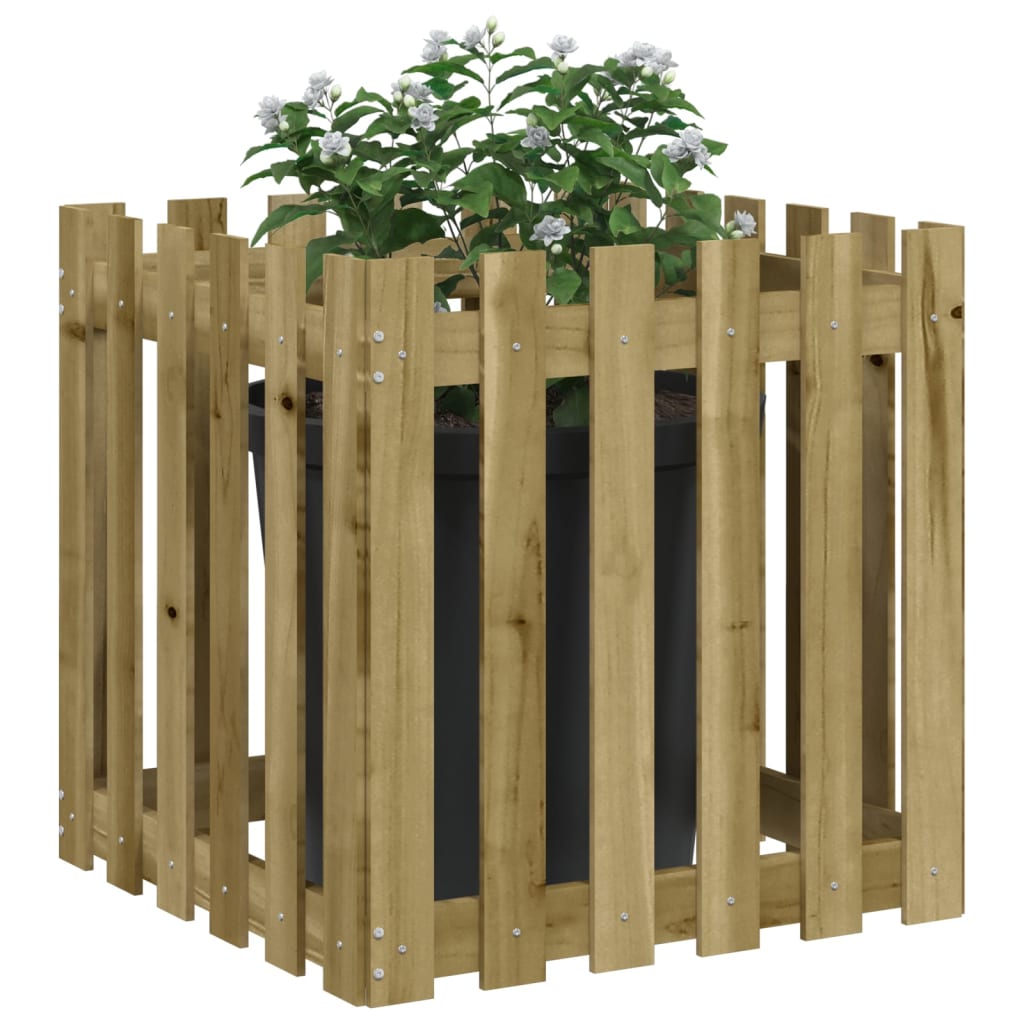 Plantilla Vidaxl con cercado 60x60x60 cm Pine impregnado