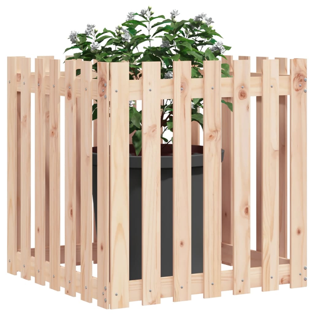 Vidaxl Planning Box con esgrima 70x70x70 cm de pino sólido