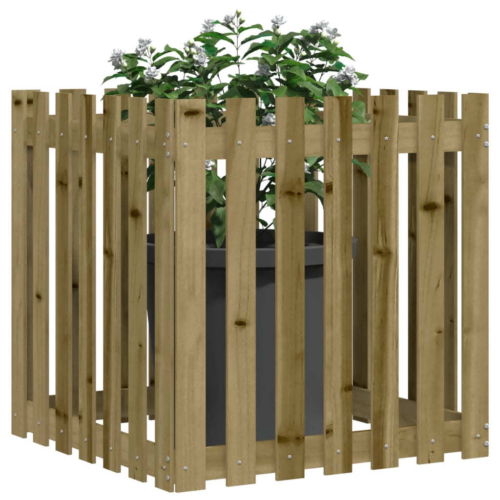 Plantilla Vidaxl con cercado 70x70x70 cm Pine impregnado