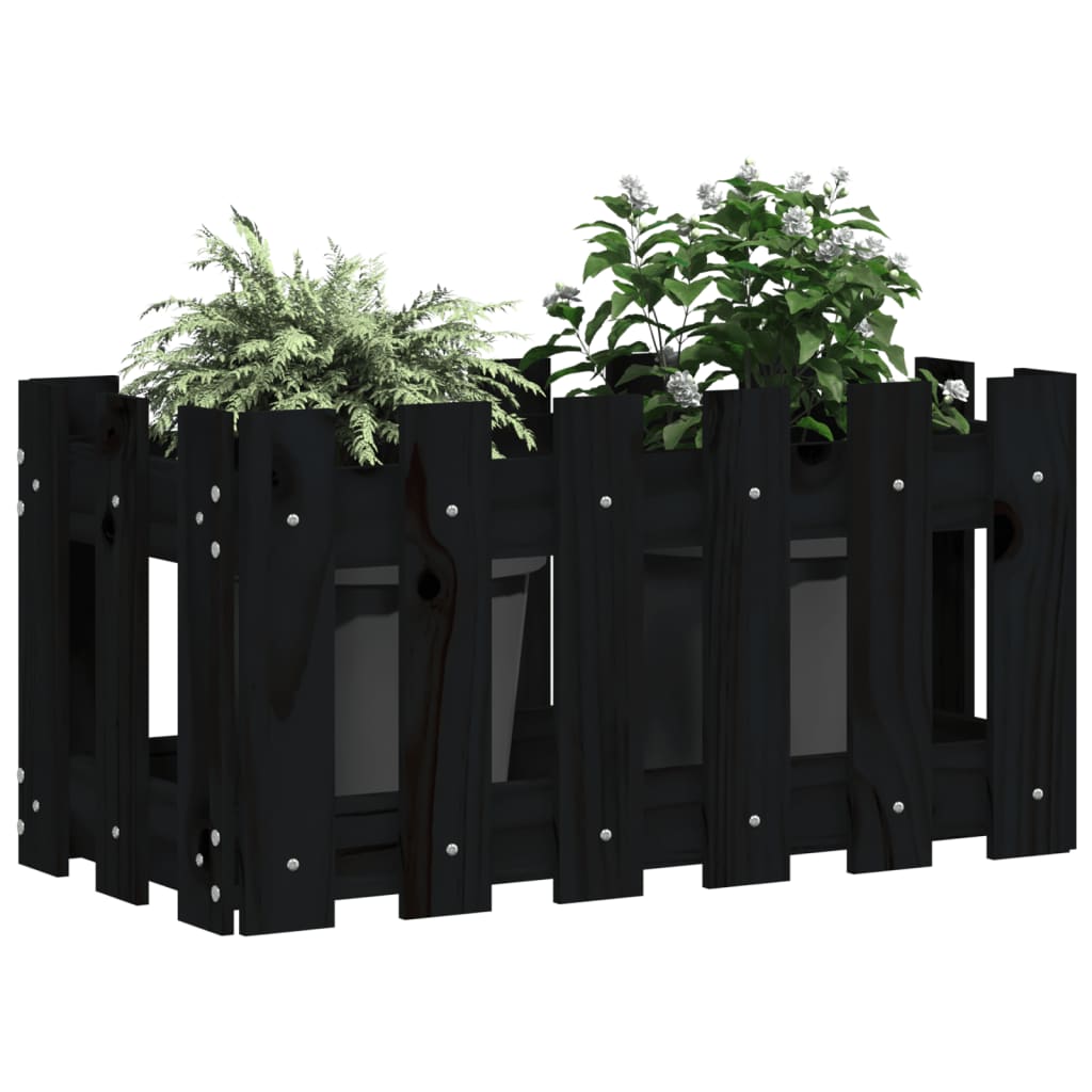 Vidaxl Planning Box con diseño de cerca 60x30x30 cm de pino sólido