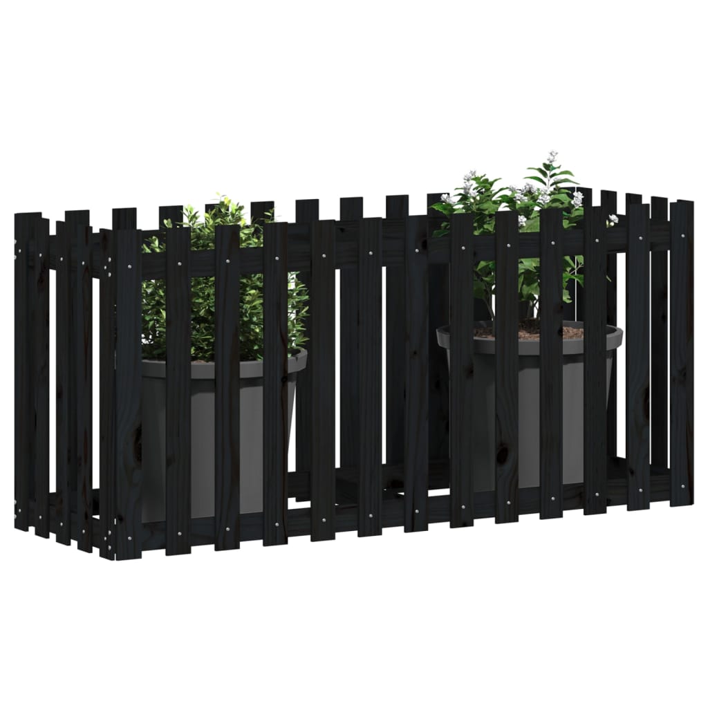 Vidaxl Plantador Insent Hek Design 150x50x70 cm Pine Wood Negro