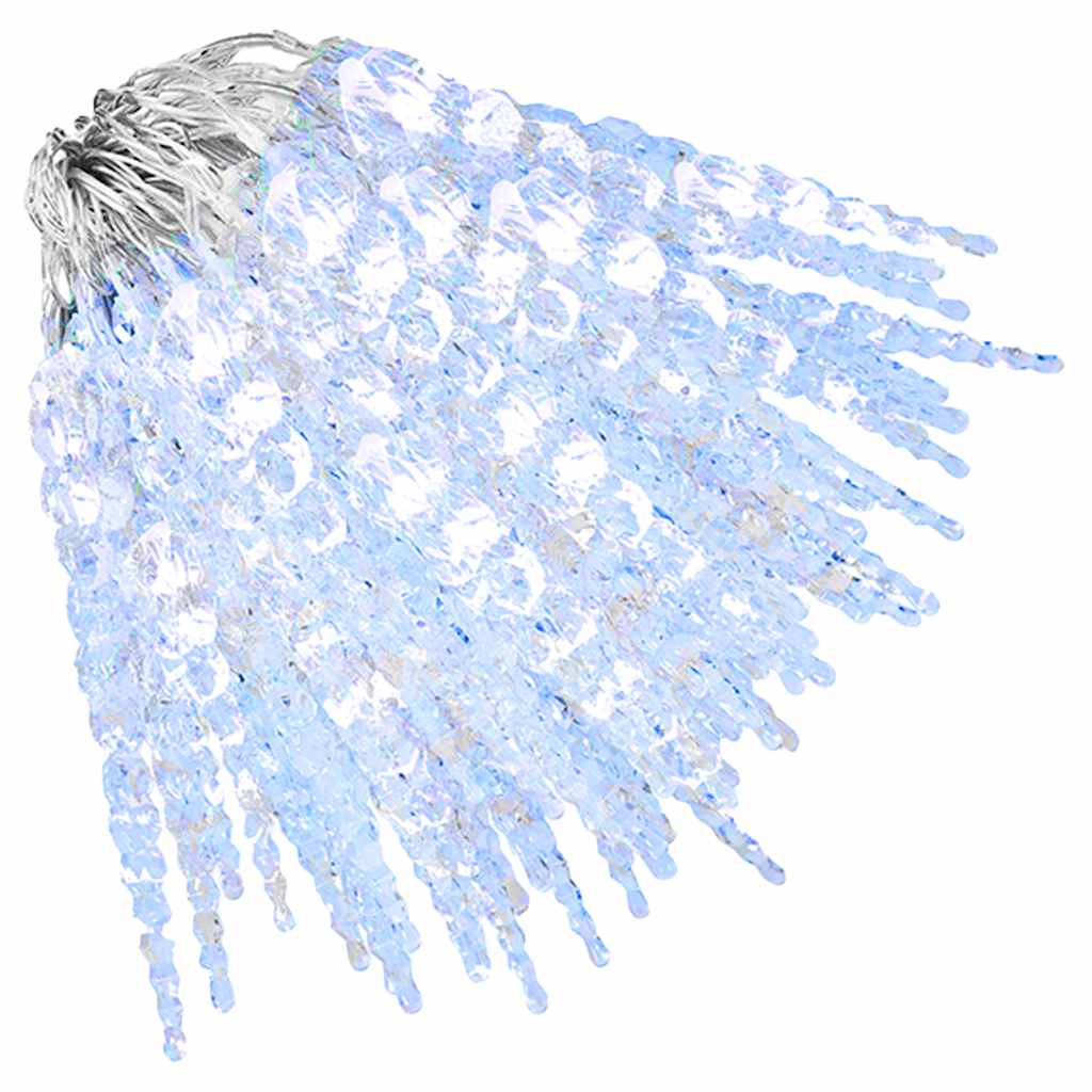 Vidaxl kerst ijspegellamp 200 led's koud wit 20 m acryl pvc