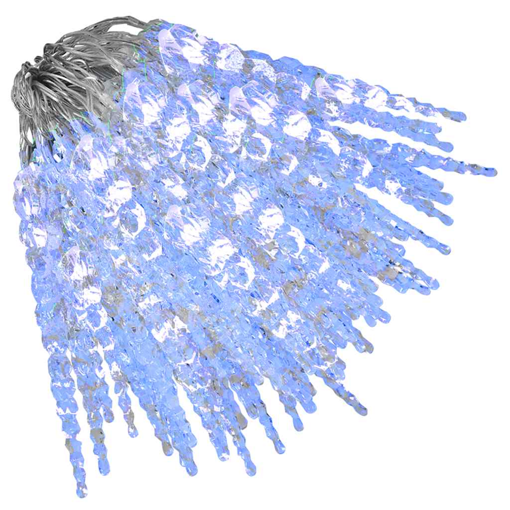 VidaXL Luces navideñas carámbanos 200 LED azules 20 m acrílico PVC