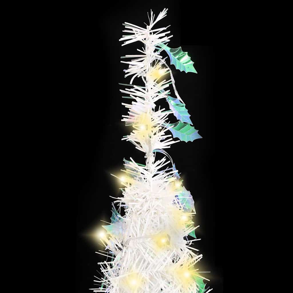 Vidaxl kunstkerstboom pop-up 200 led's 210 cm wit