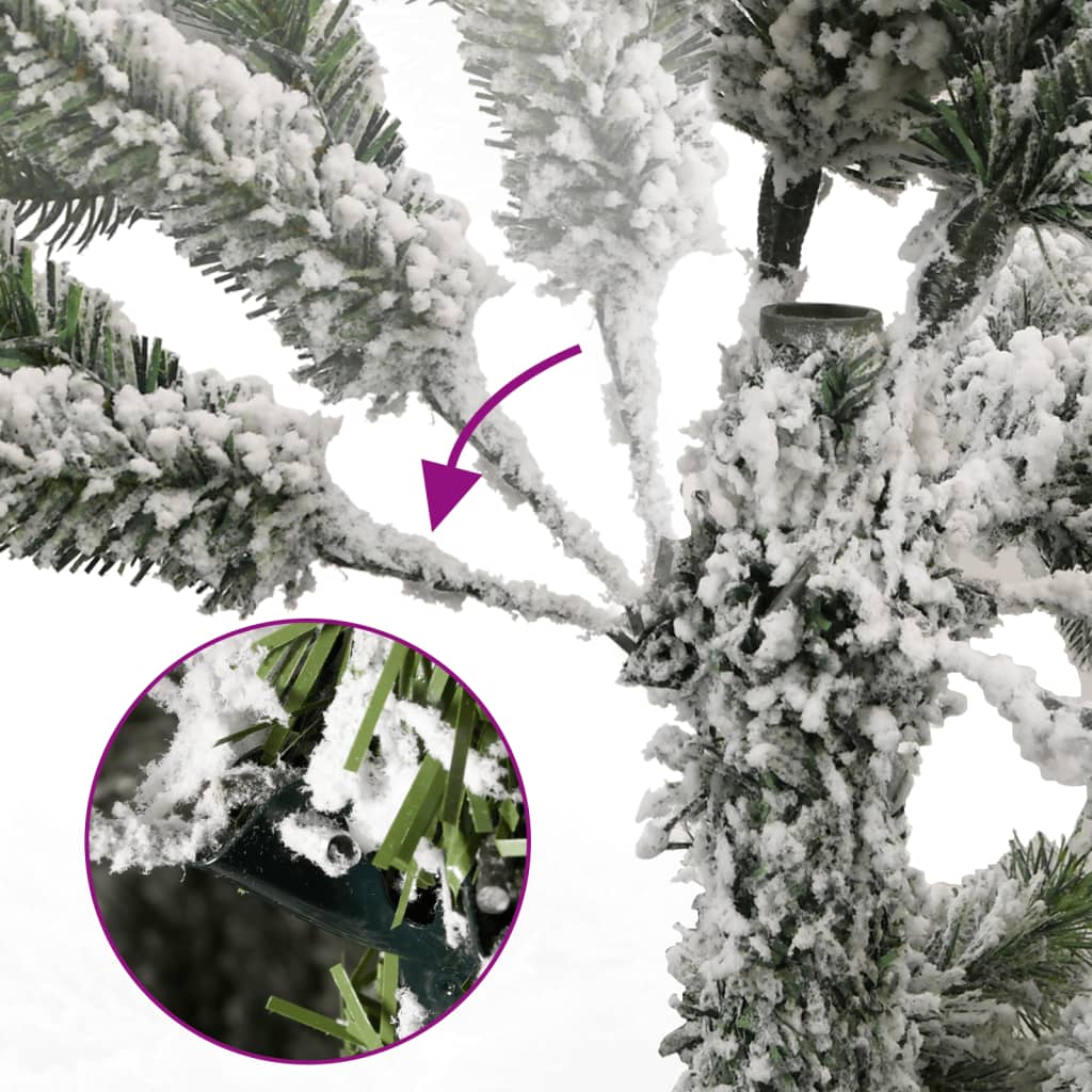 Vidaxl Kunstkerstboom con cardini e neve 180 cm