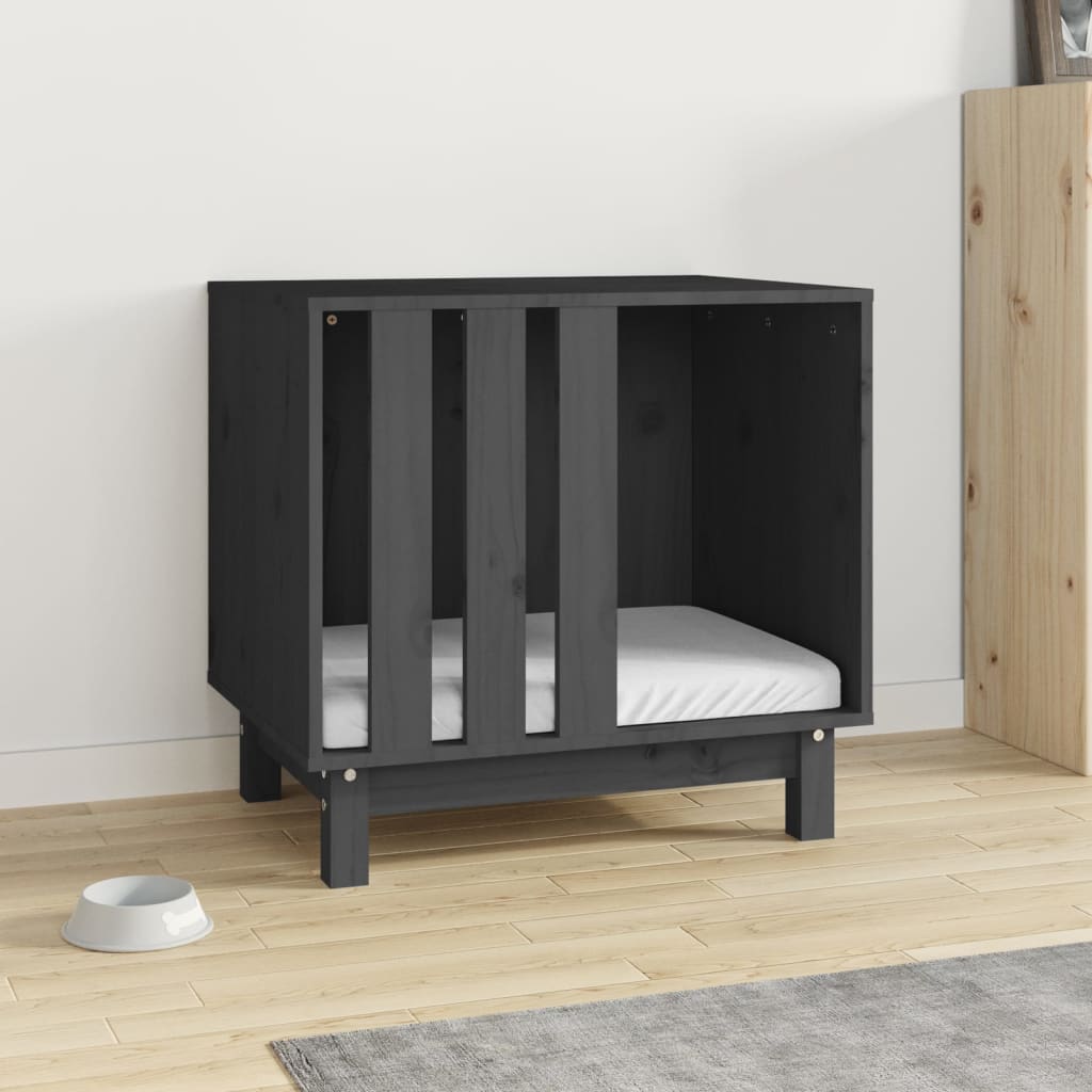 Vidaxl dog loft 60x45x57 cm grigio pino solido