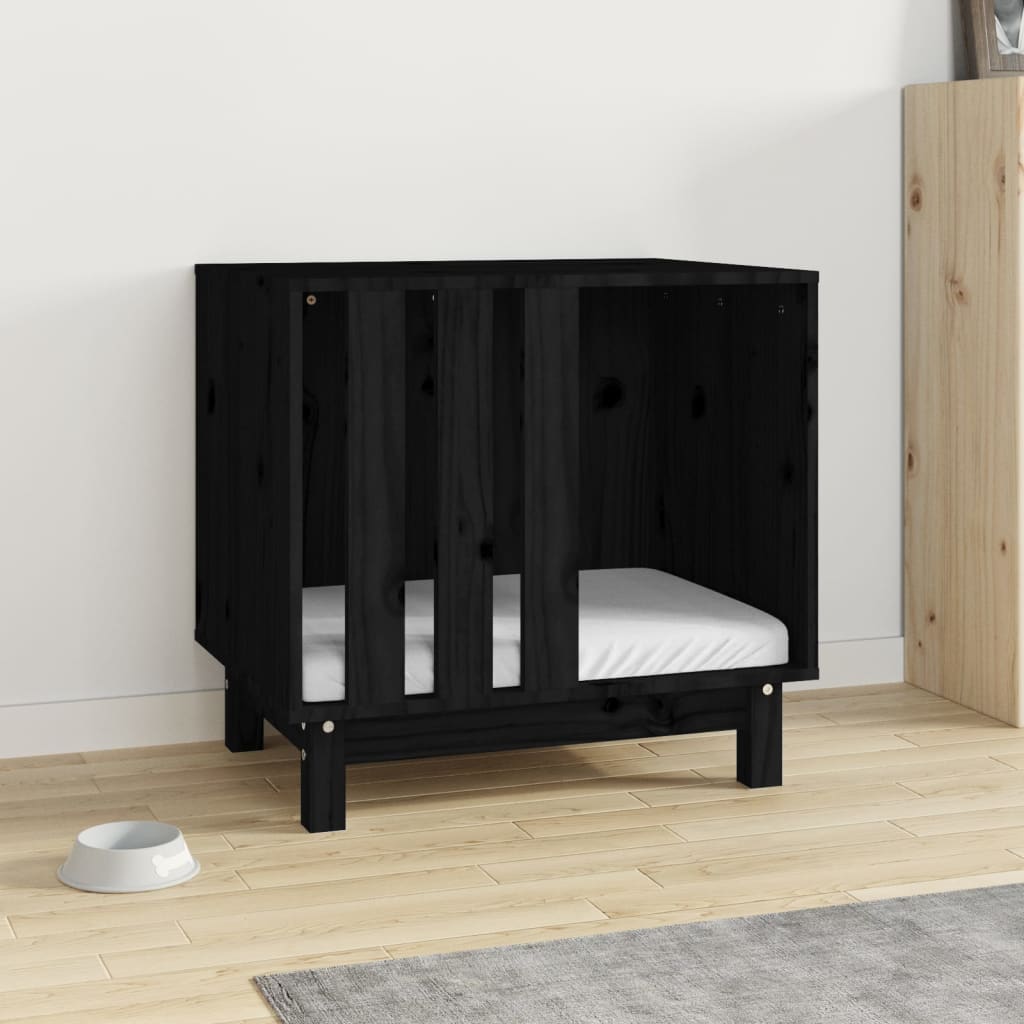 Vidaxl Dog Loft 60x45x57 cm Solid Pine Negro