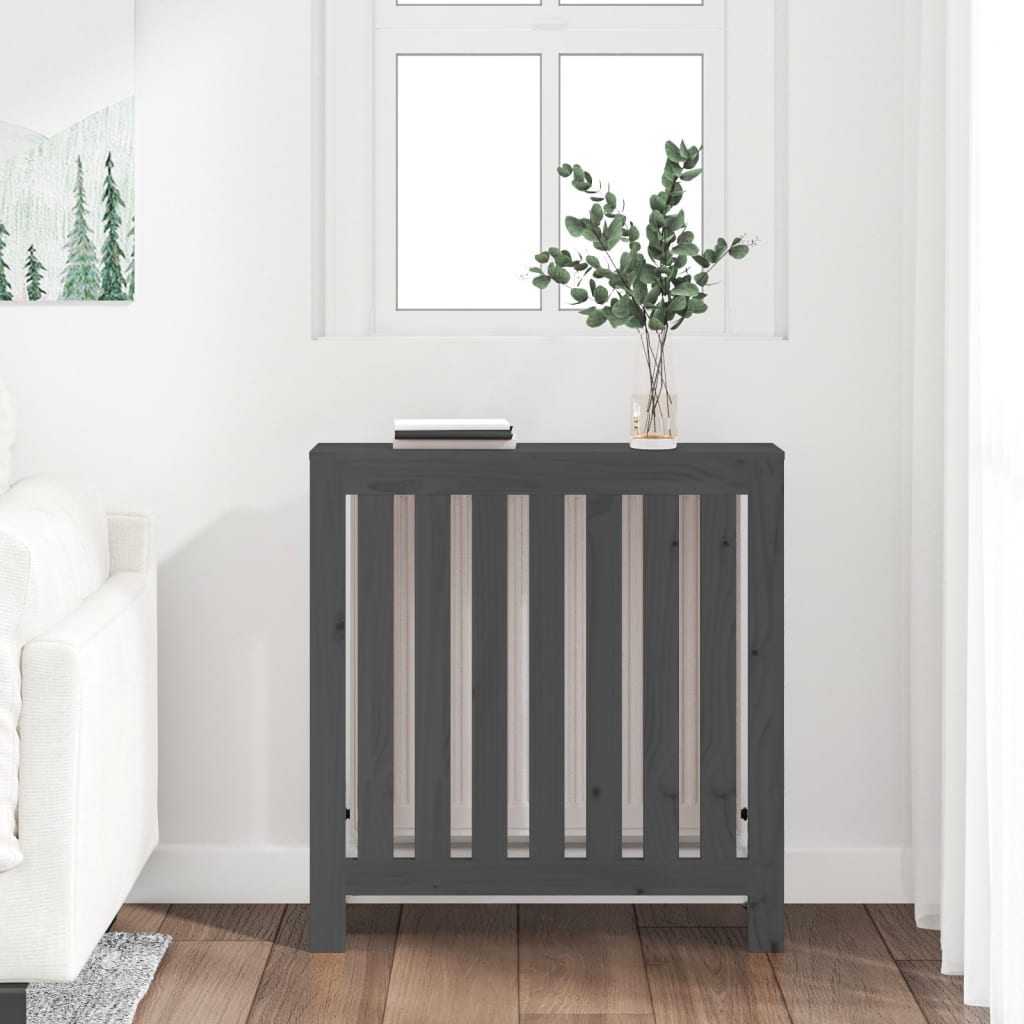Vidaxl Radiatorom Construction 79.5x19x84 cm grigio grigio pino grigio