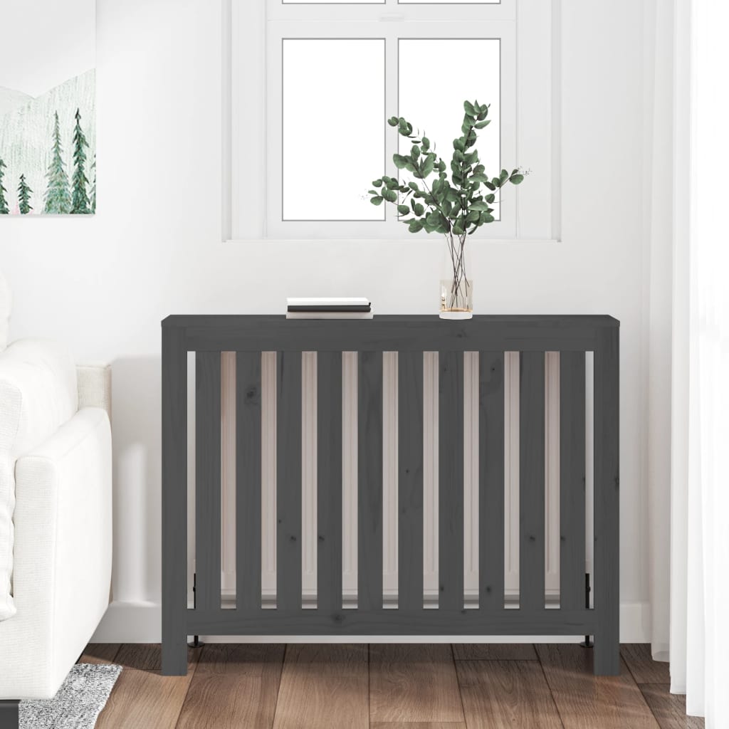 Vidaxl Radiatorom Construction 108.5x19x84 cm Pinna solido Grigio