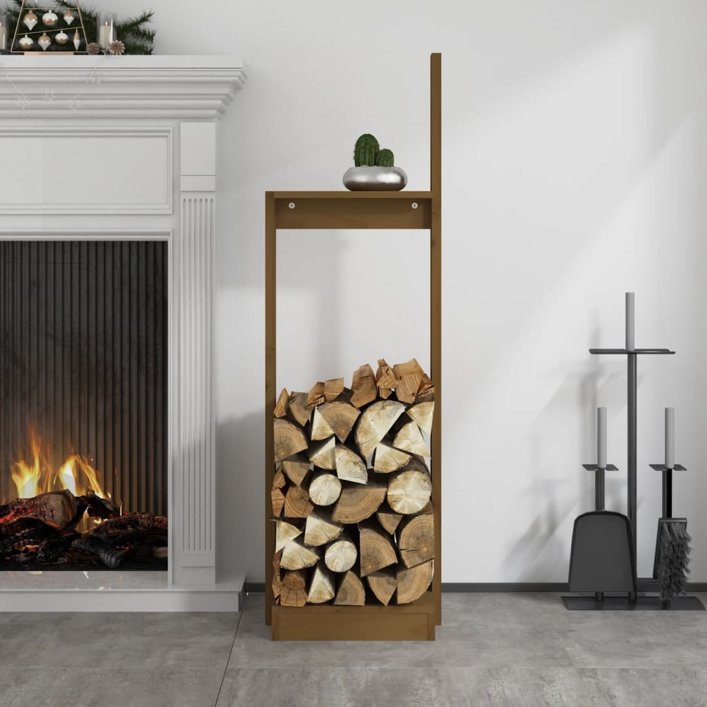 Soporte de bloques de madera Vidaxl 33.5x30x110 cm de pino sólido marrón marrón