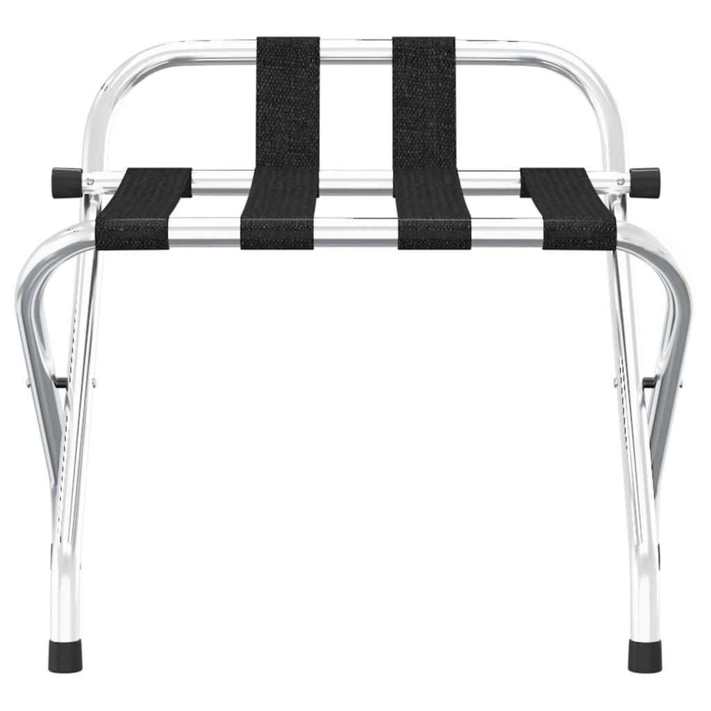 Rastrellino per bagagli Vidaxl con schienale 56x39x52 cm di colore argento