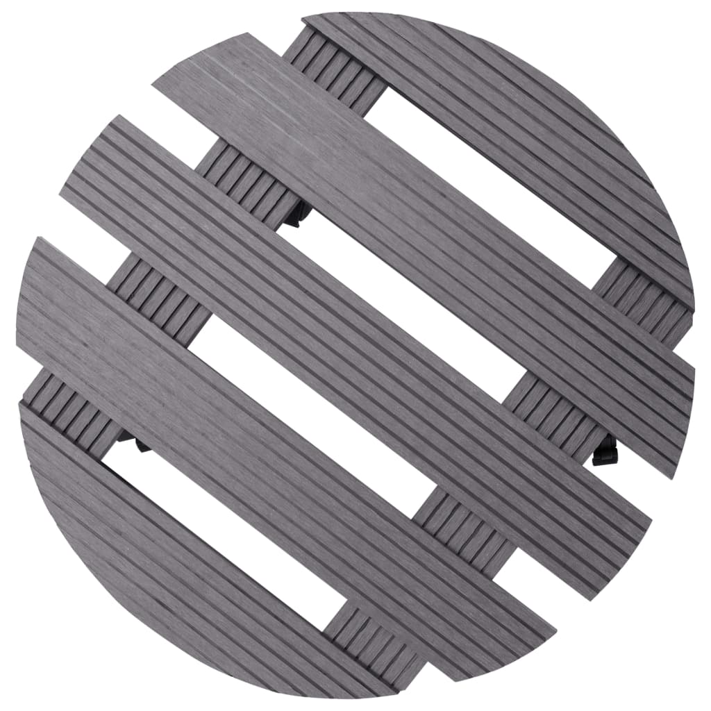 Vidaxl Plant Trolleys 4 pezzi Ø30x7,5 cm HKC Grey