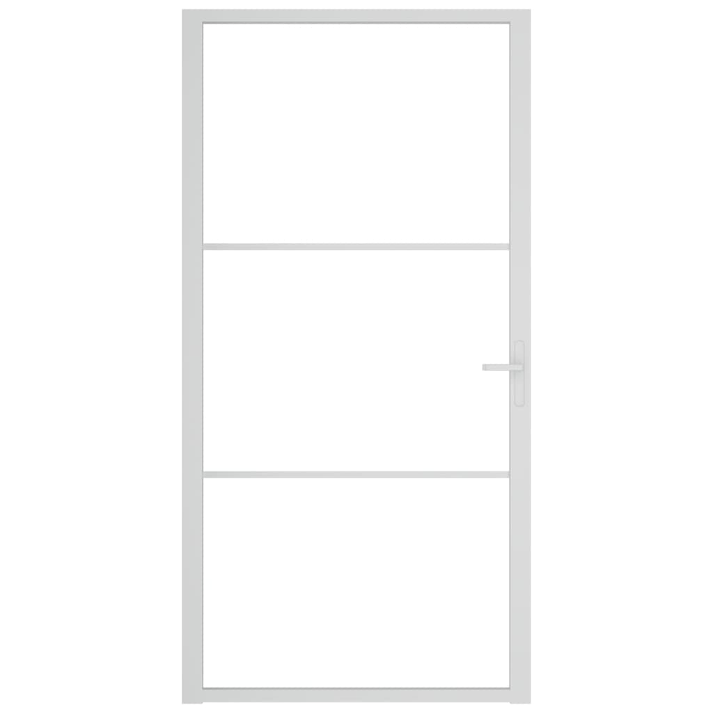 Vidaxl Puerta interior 102.5x201.5 cm de vidrio ESG y aluminio blanco