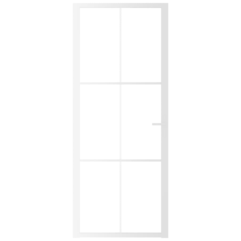 Vidaxl Porta interna 83x201,5 cm ESG Glass e bianco in alluminio