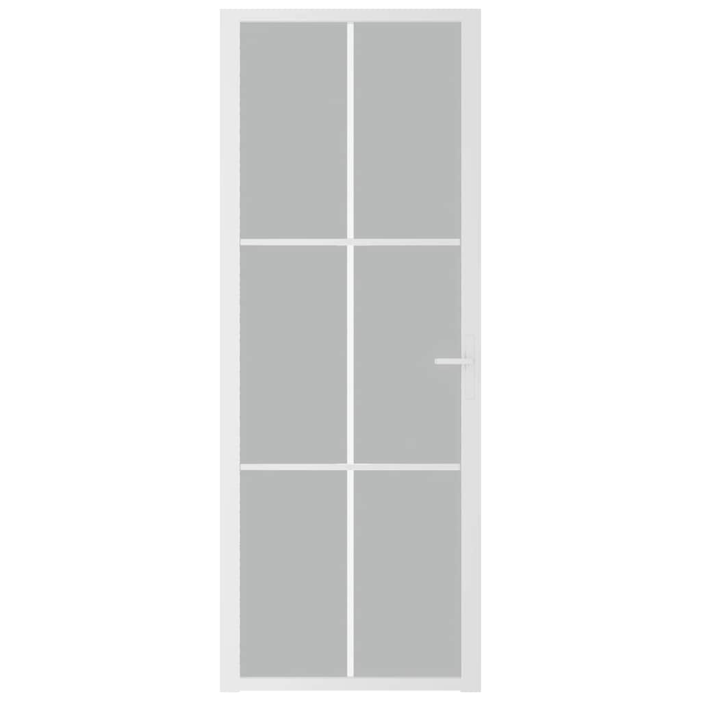 Vidaxl binnendeur 76x201,5 cm matglas en aluminium wit