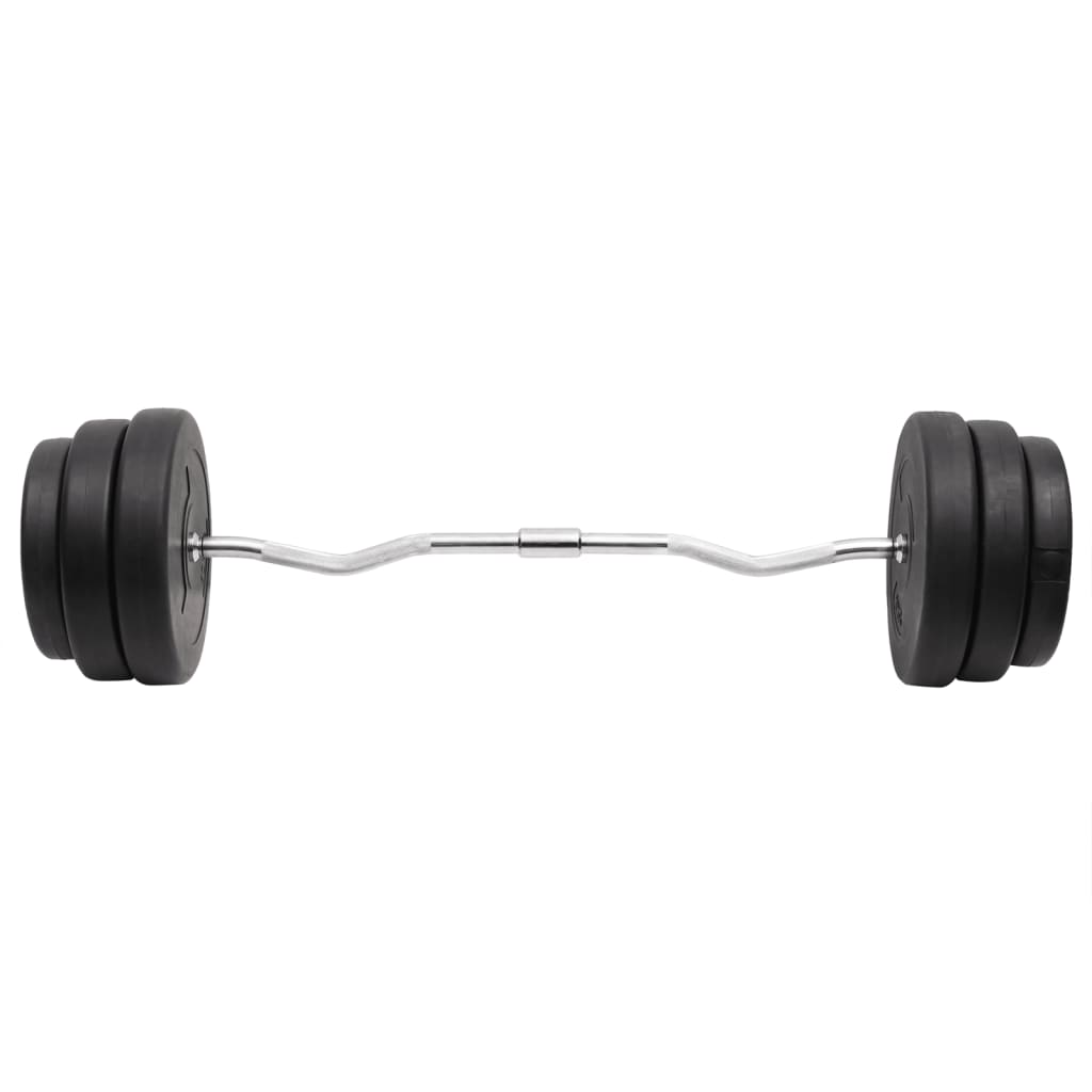 Halter Vidaxl doblado con pesas 90 kg