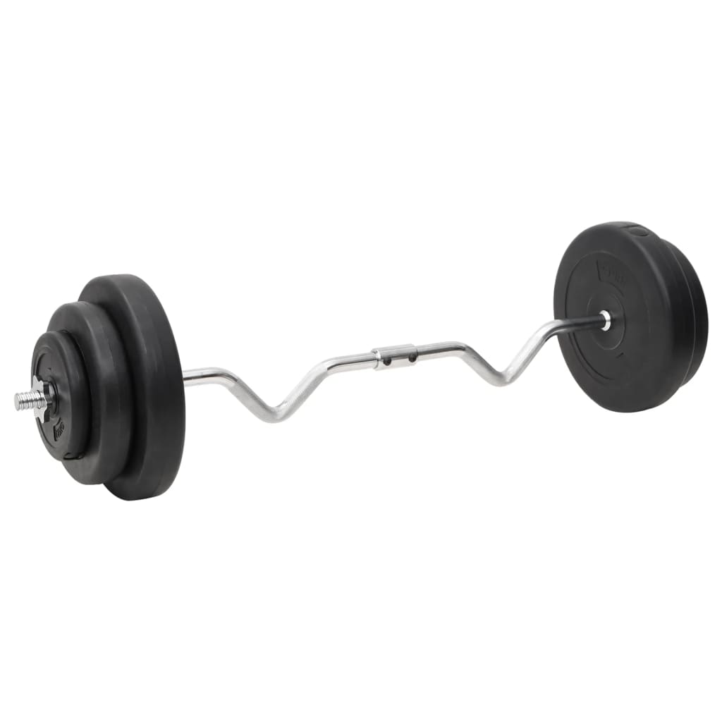 Vidaxl Halter Conjunto con pesas curl 60 kg