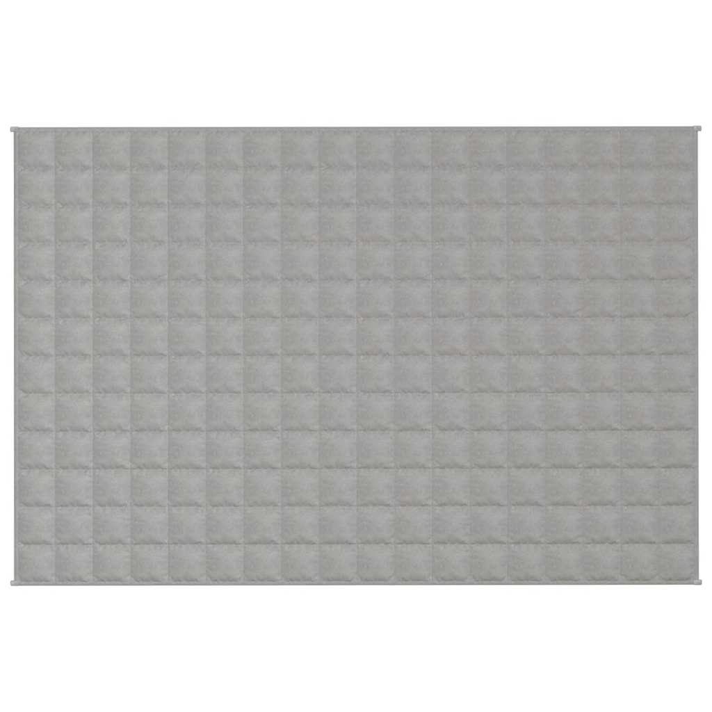 VIDAXL Coperta debole 120x180 cm 9 kg di tessuto grigio