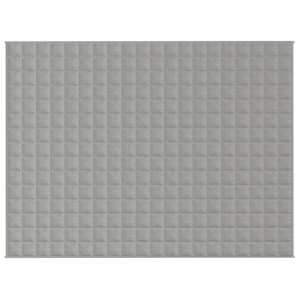 VIDAXL Coperta debole 150x200 cm 7 kg di tessuto grigio