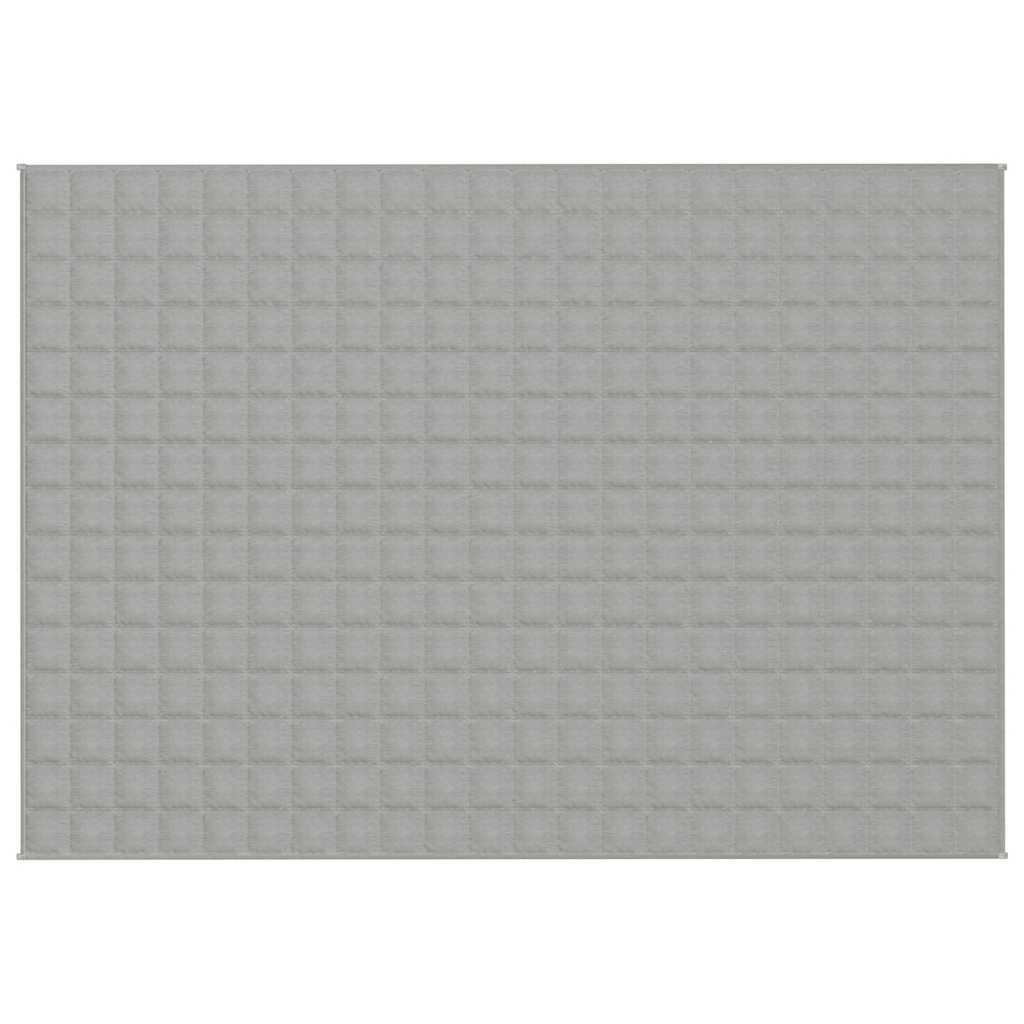VIDAXL Coperta debole 155x220 cm 7 kg di tessuto grigio