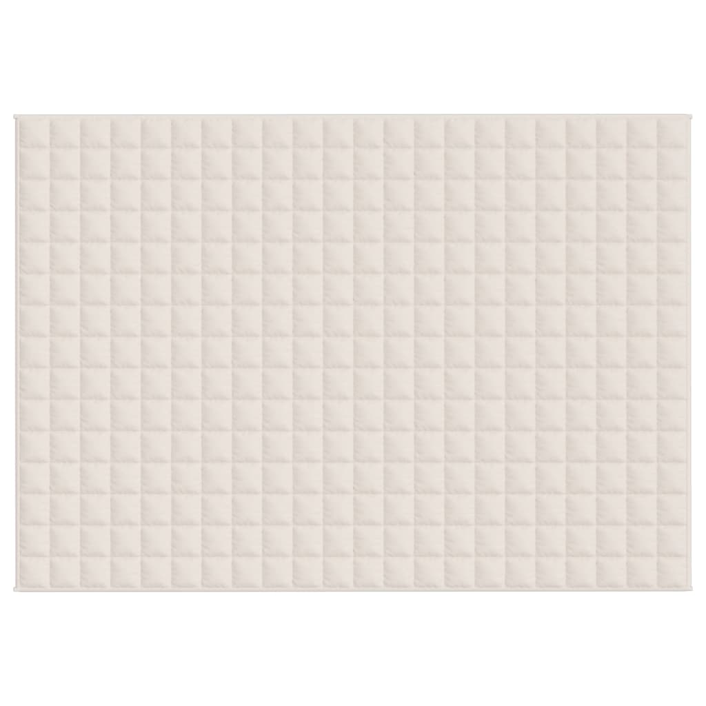 Manta de débil de Vidaxl 155x220 cm 7 kg de crema de luz de tela -cocinera