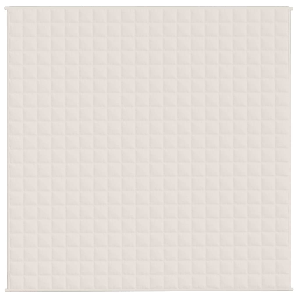 VIDAXL Coperta debole 200x200 cm 9 kg di crema leggera in tessuto