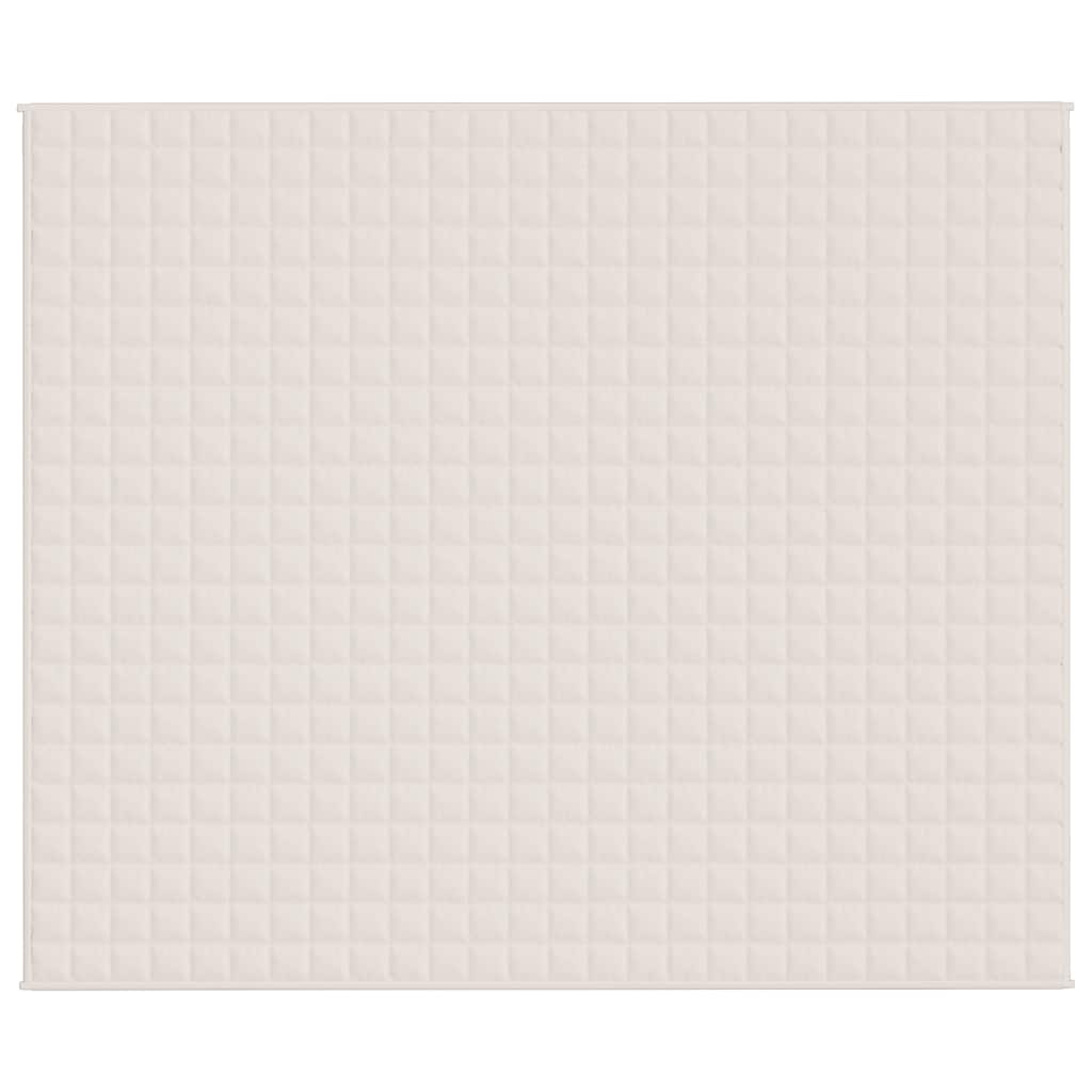 VIDAXL Coperta debole 220x260 cm 11 kg Crema leggera in tessuto
