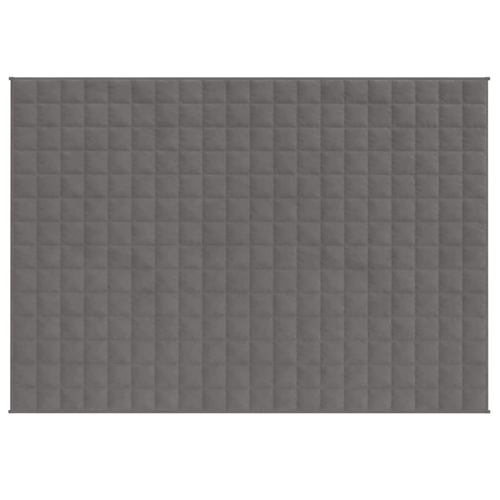 VIDAXL Coperta debole 150x200 cm 7 kg di tessuto grigio