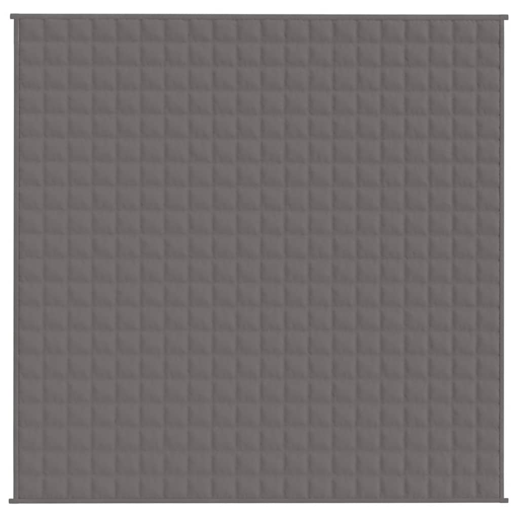 VIDAXL Coperta debole 200x200 cm 9 kg di tessuto grigio