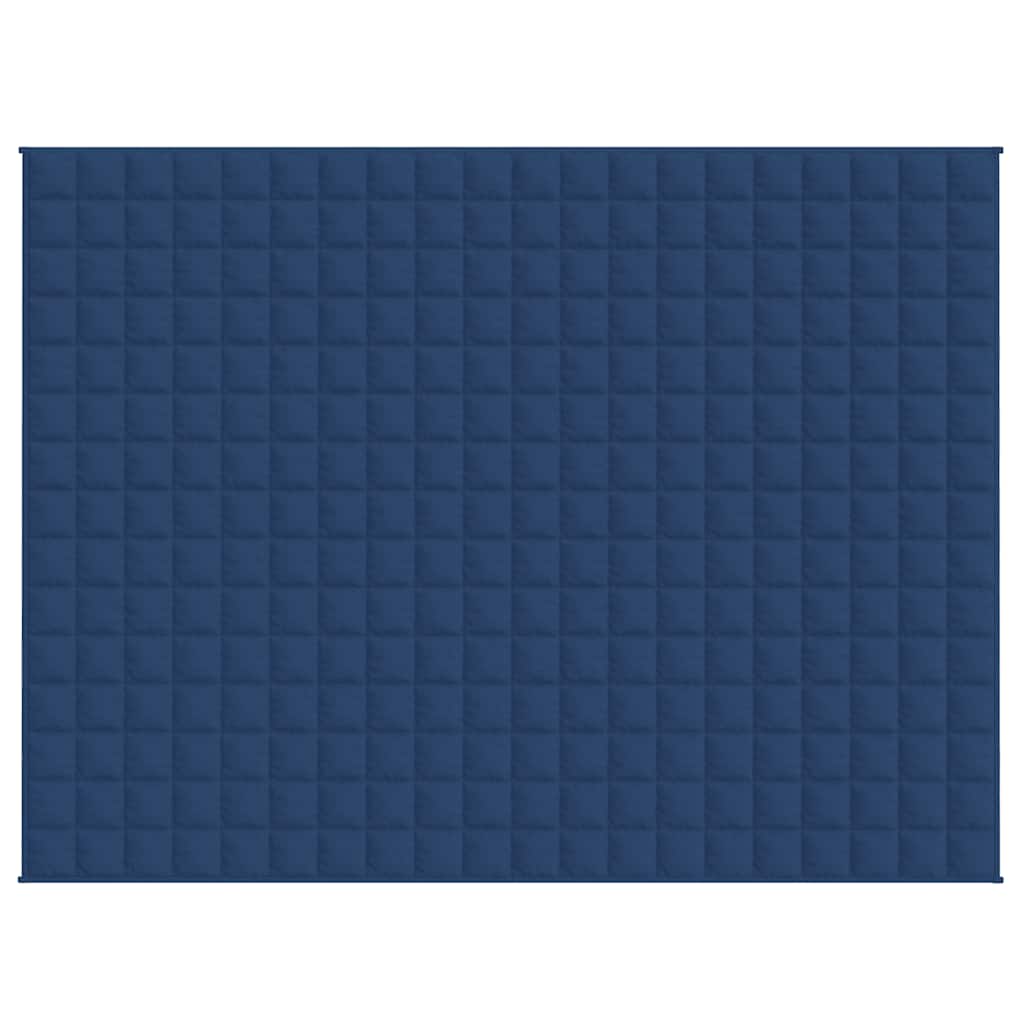 VIDAXL Coperta debole 150x200 cm 11 kg di tessuto blu