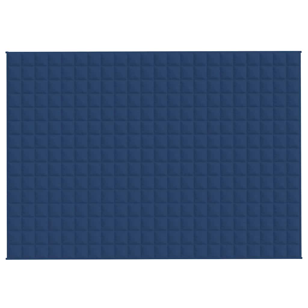 VIDAXL Coperta debole 155x220 cm 7 kg di tessuto blu